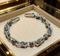 Gucci Silver-Tone Engraved Oval Link Bracelet - album image 1