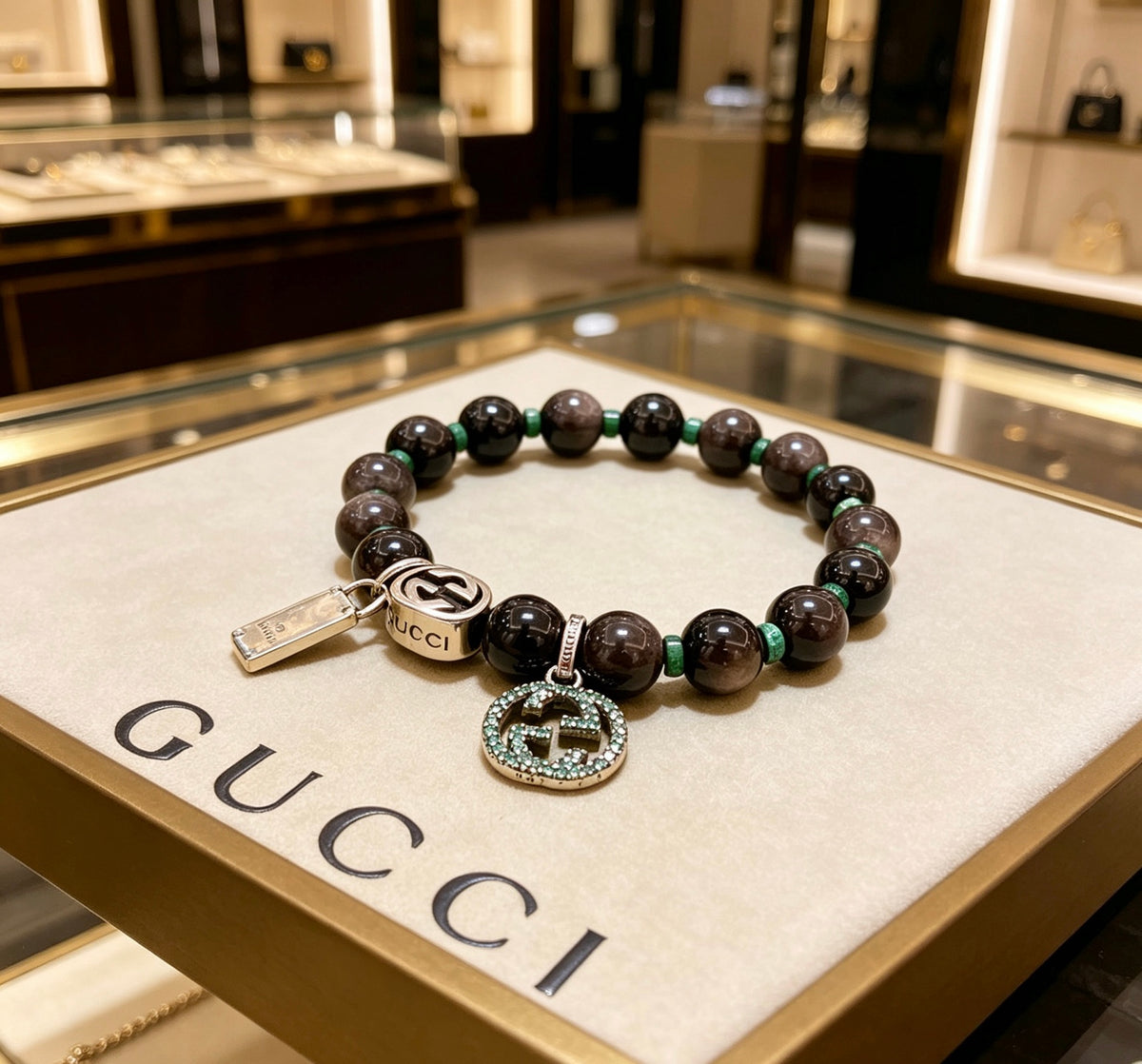 Gucci Stone Bead Antiqued Bracelet - album image 2
