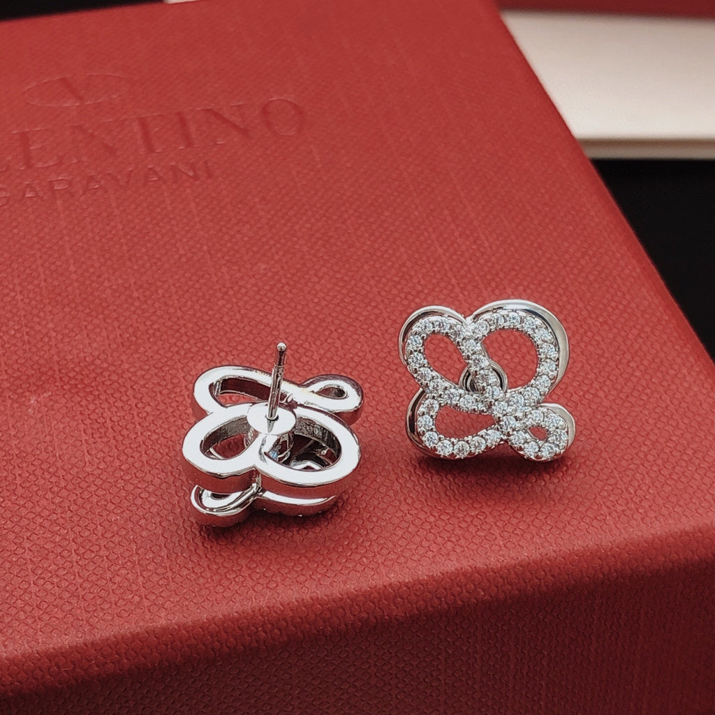 Loewe Silver-Tone Crystal Loop Stud Earrings - product image 6