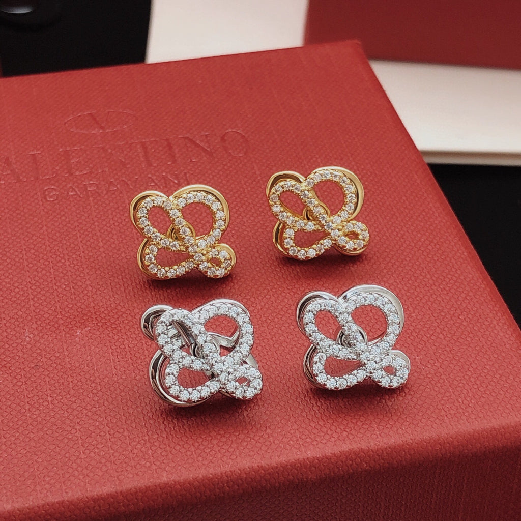 Loewe Silver-Tone Crystal Loop Stud Earrings - product image 7