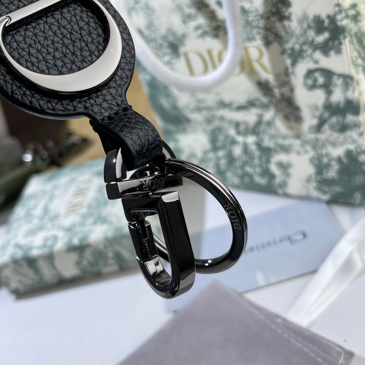 Dior Oblique Oval Keychain - product image 9