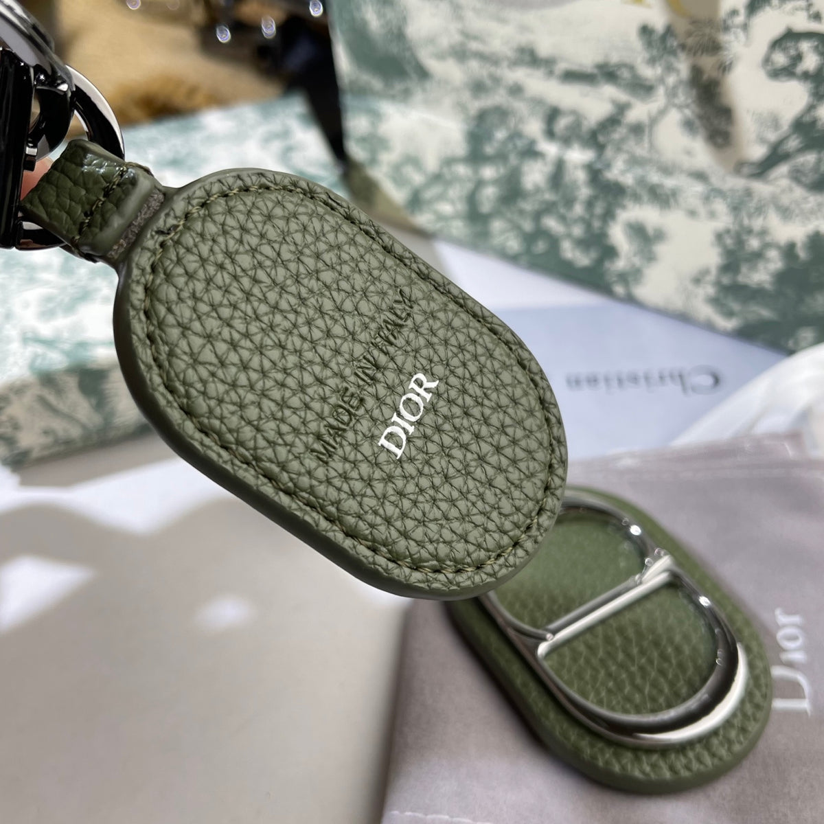 Dior Oblique Oval Keychain - product image 4