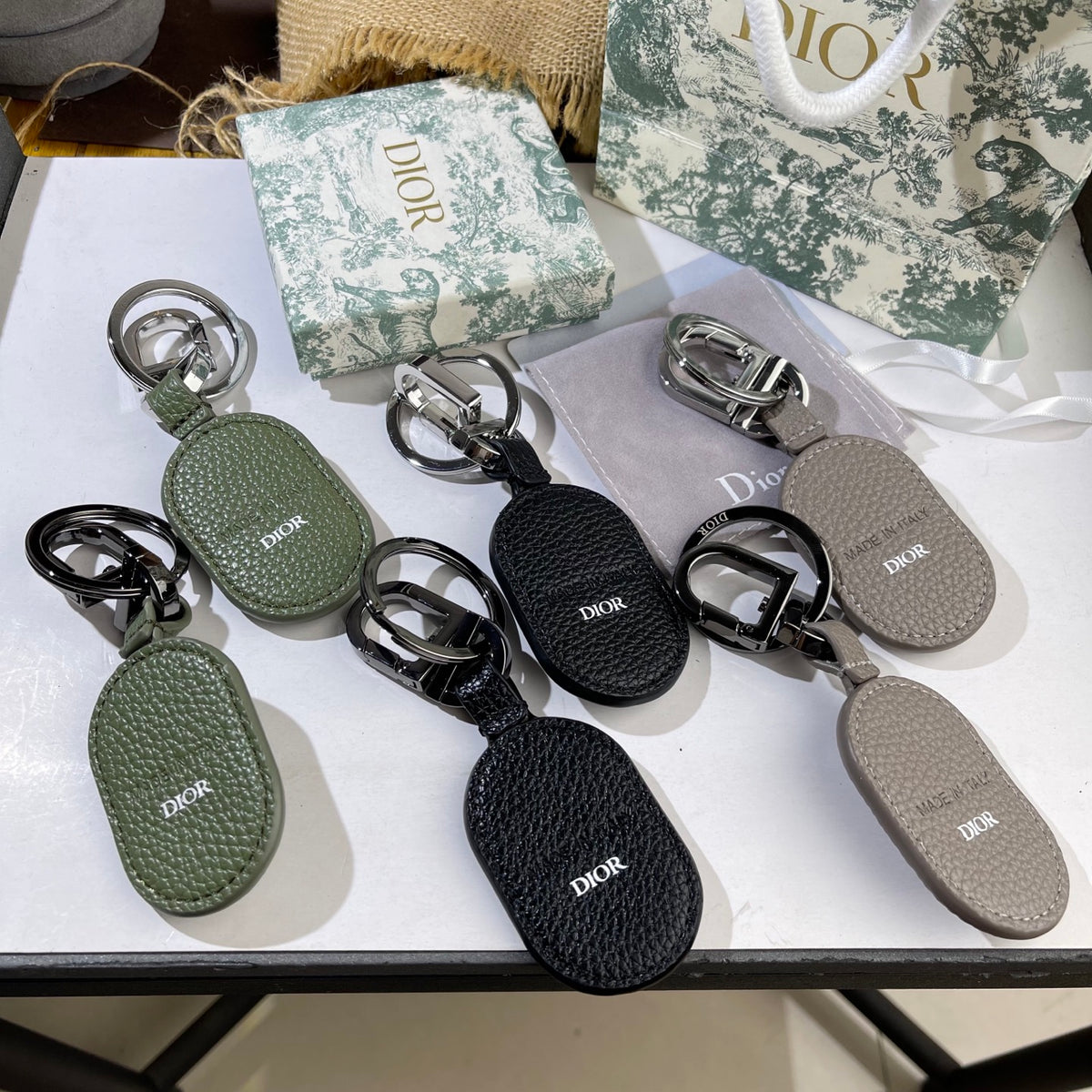 Dior Oblique Oval Keychain - product image 2