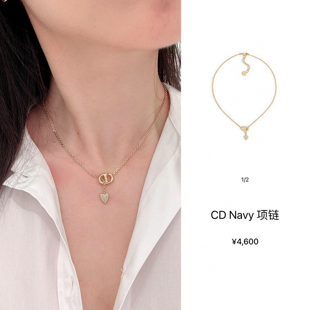 Dior Gold-Tone CD Mini Heart Necklace - product image 6
