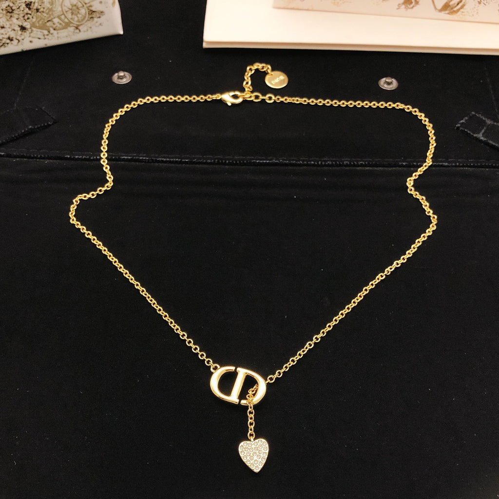 Dior Gold-Tone CD Mini Heart Necklace - product image 3