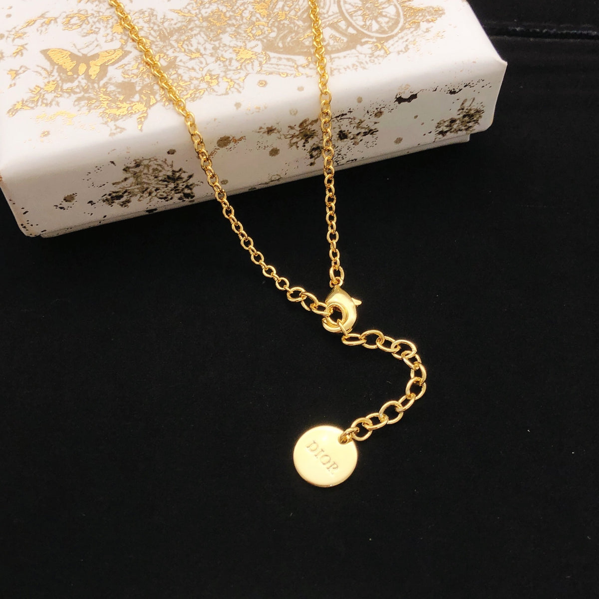 Dior Gold-Tone CD Mini Heart Necklace - product image 2