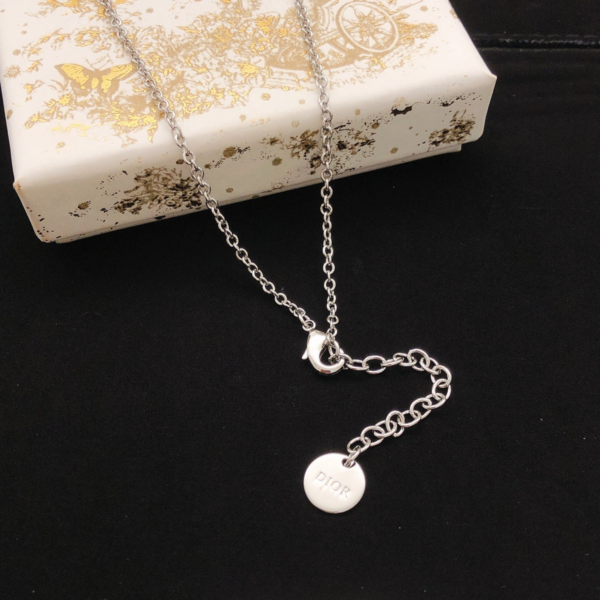 Dior Silver-Tone Vertical CD Necklace - product image 5