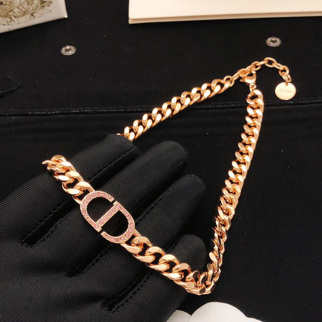 Dior Rose-Gold-Tone CD Curb Necklace - product image 3