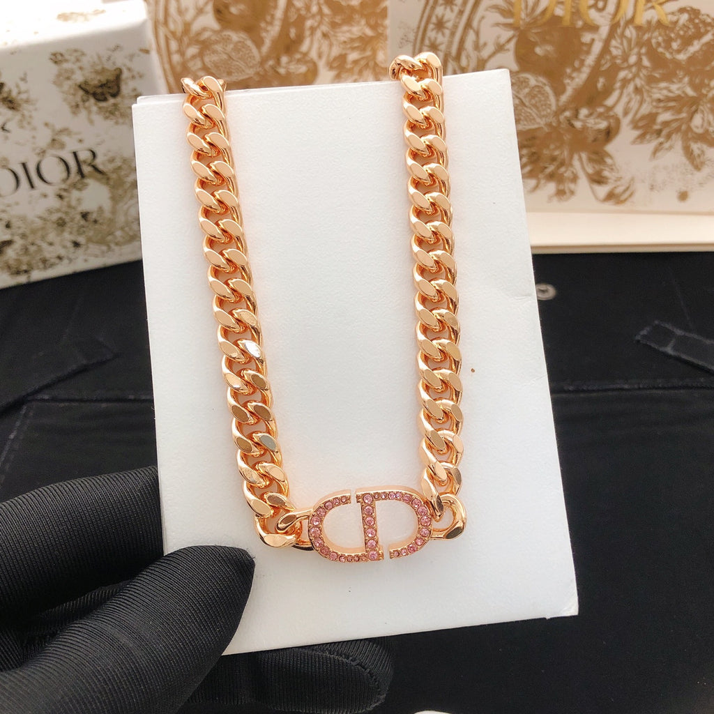 Dior Rose-Gold-Tone CD Curb Necklace - product image 4