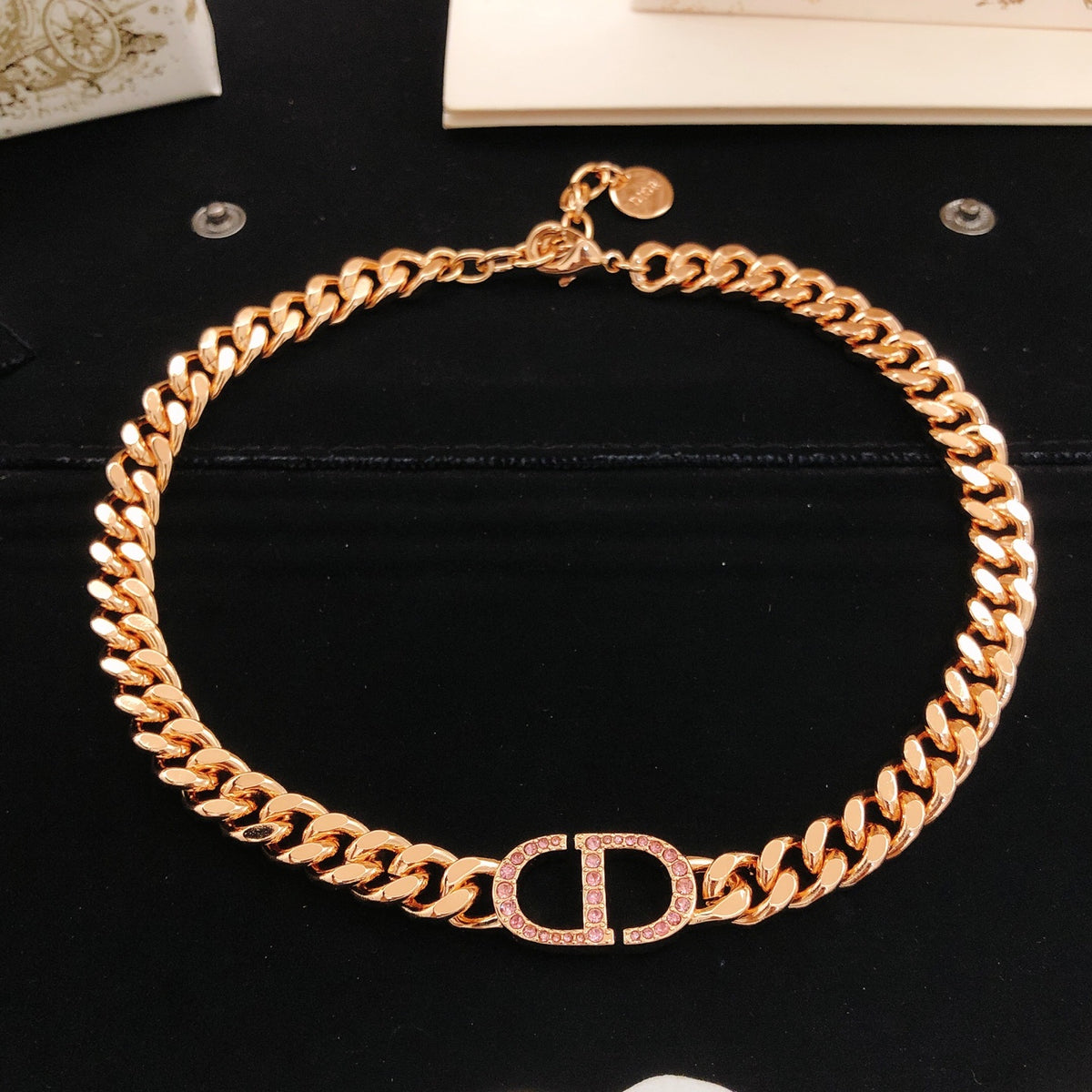 Dior Rose-Gold-Tone CD Curb Necklace - product image 2