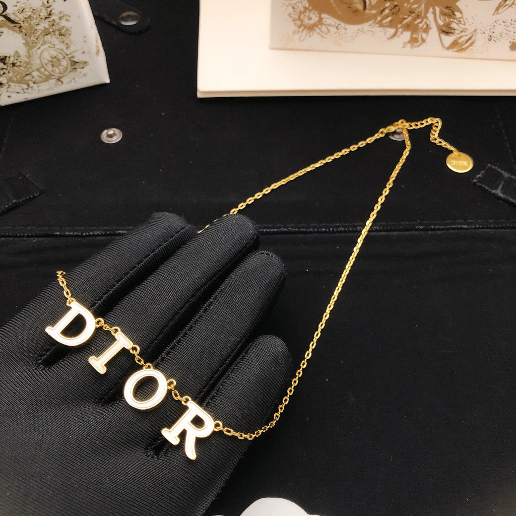 Dior Gold-Tone Spaced Letter Necklace - product image 2