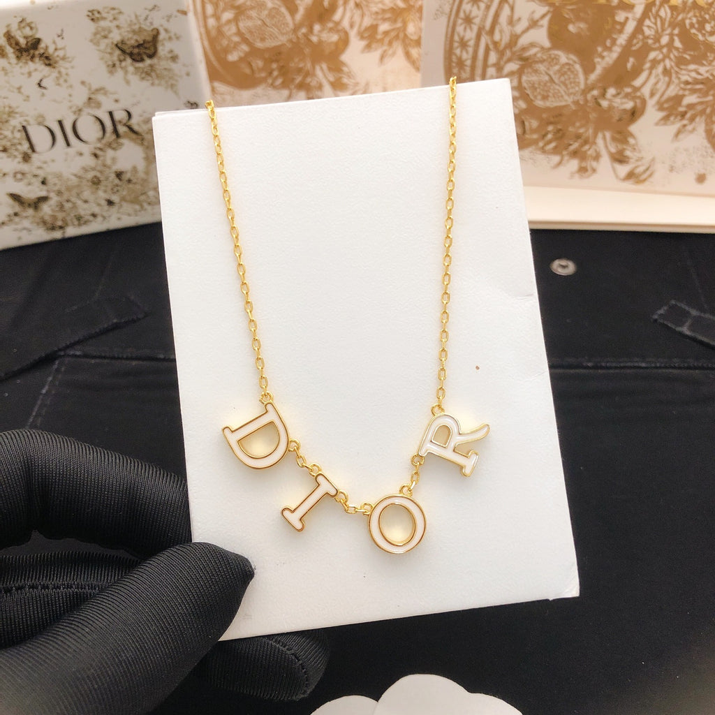 Dior Gold-Tone Spaced Letter Necklace - product image 3