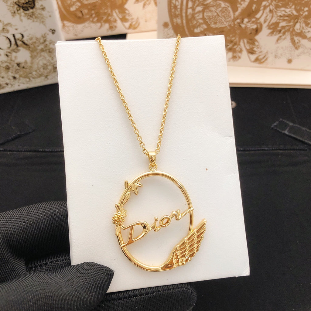 Dior Open Circle Script Necklace - product image 2