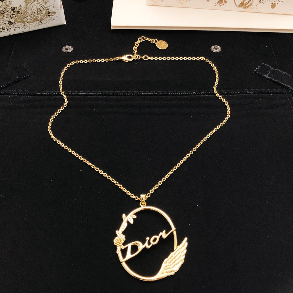 Dior Open Circle Script Necklace - product image 4