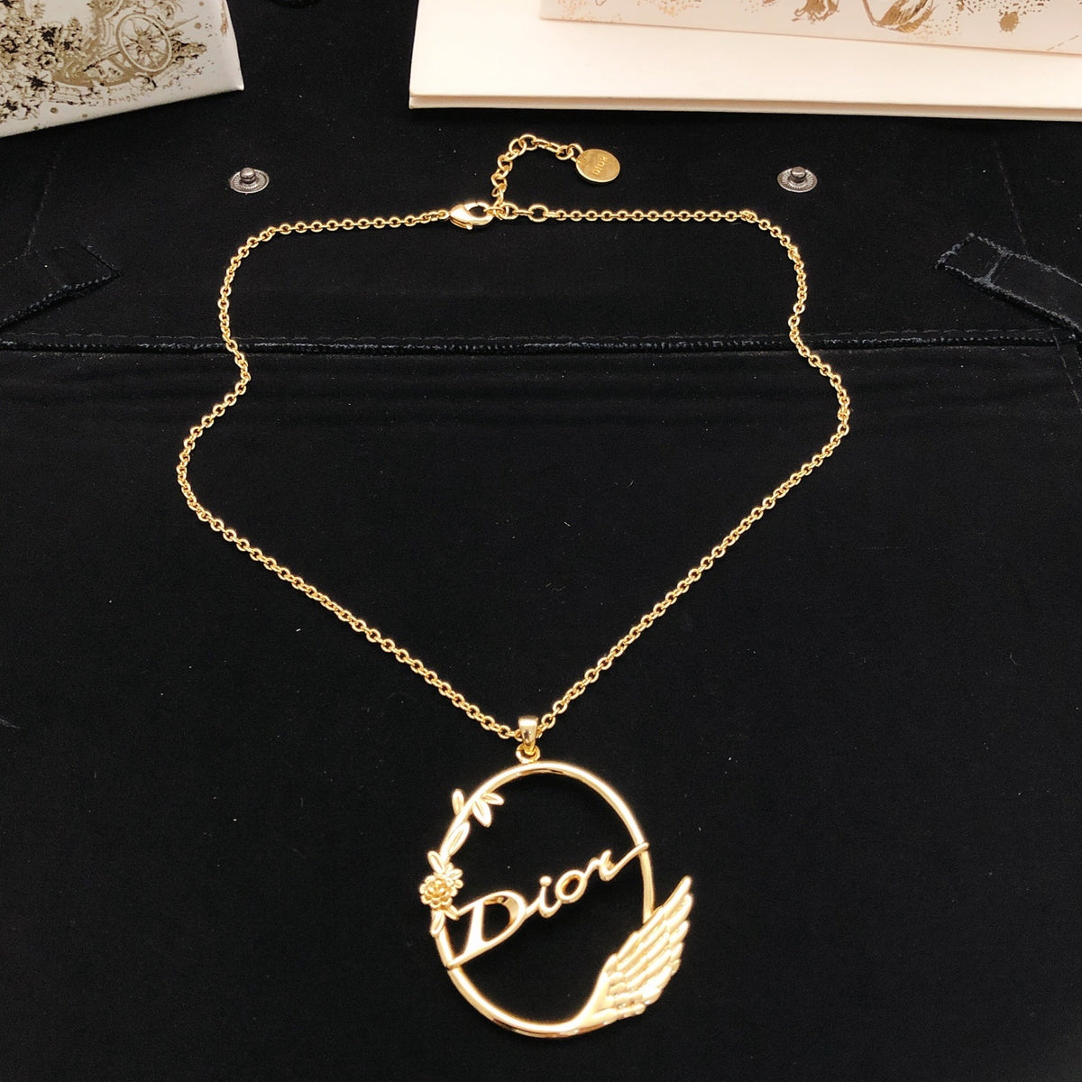 Dior Open Circle Script Necklace - product image 4