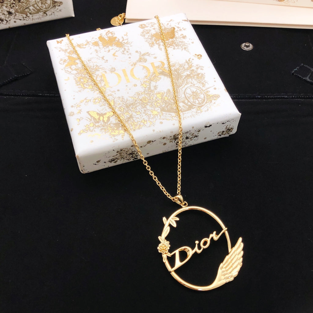 Dior Open Circle Script Necklace - product image 1