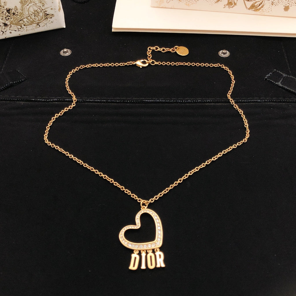 Dior Heart Outline Letter Necklace - product image 3