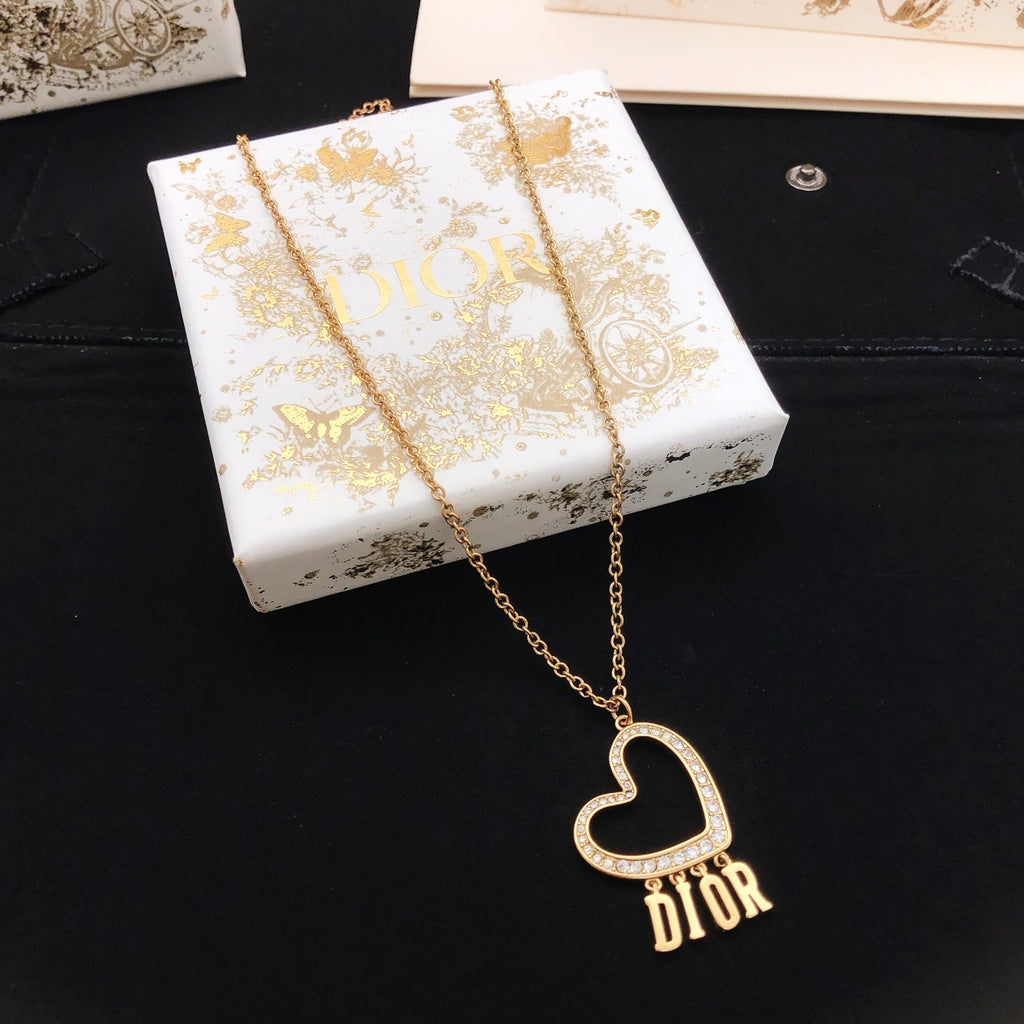 Dior Heart Outline Letter Necklace - product image 1