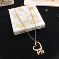 Dior Heart Outline Letter Necklace - product image 1