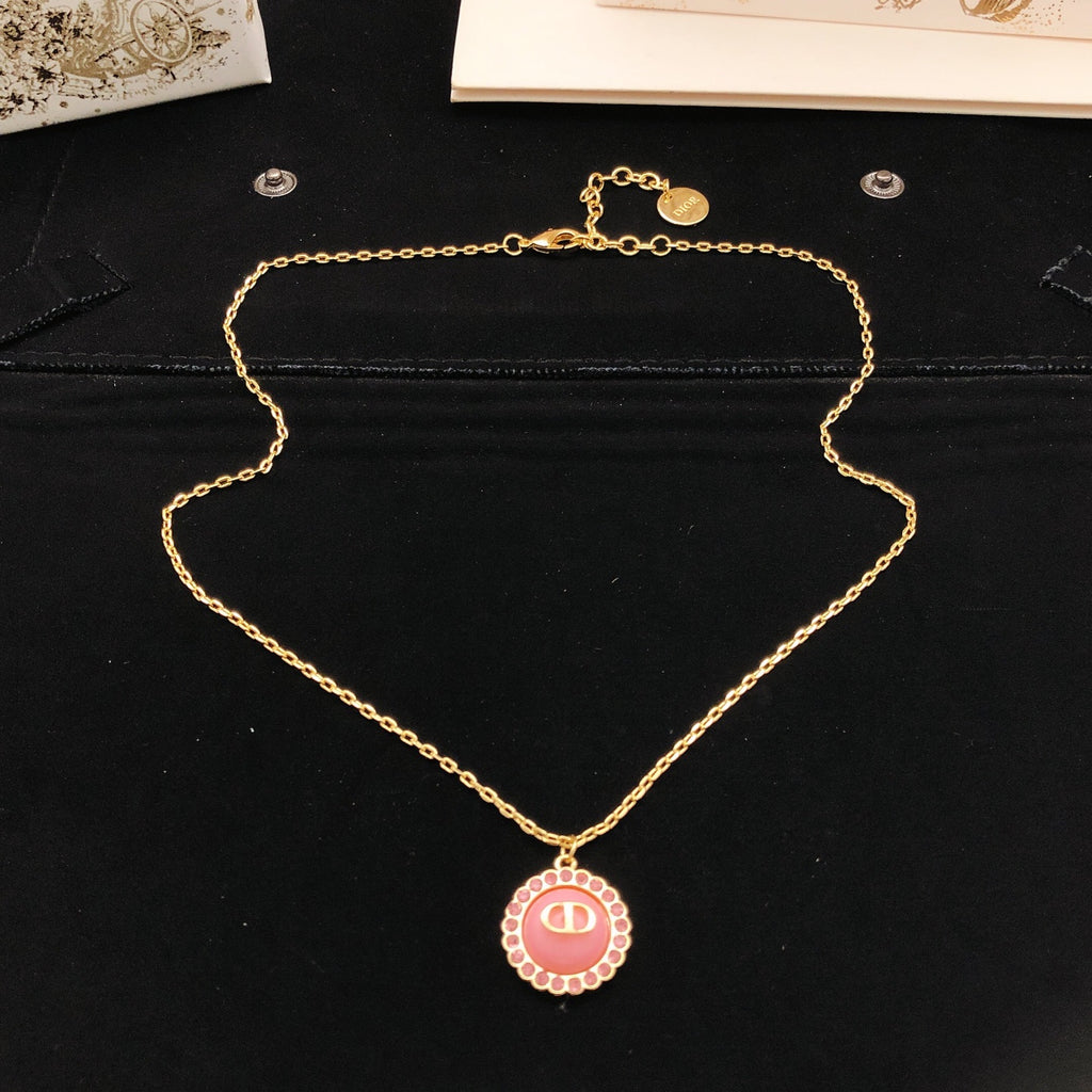 Dior Pink Medallion Pendant Necklace - product image 5