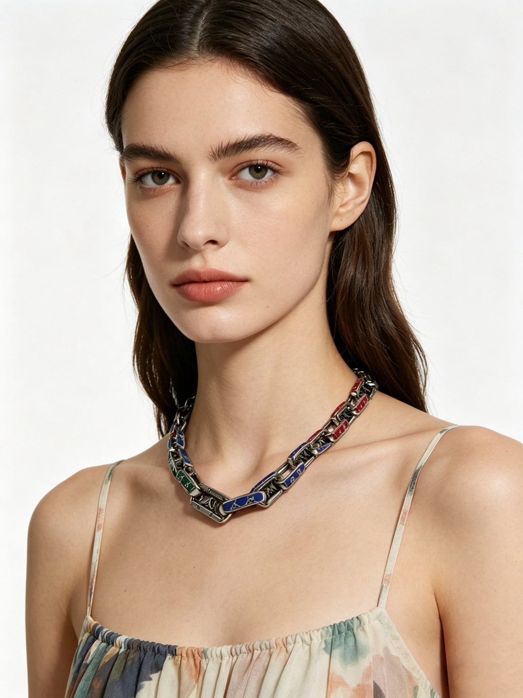 Louis Vuitton Silver-Tone Antiqued Chain Necklace - album image 9