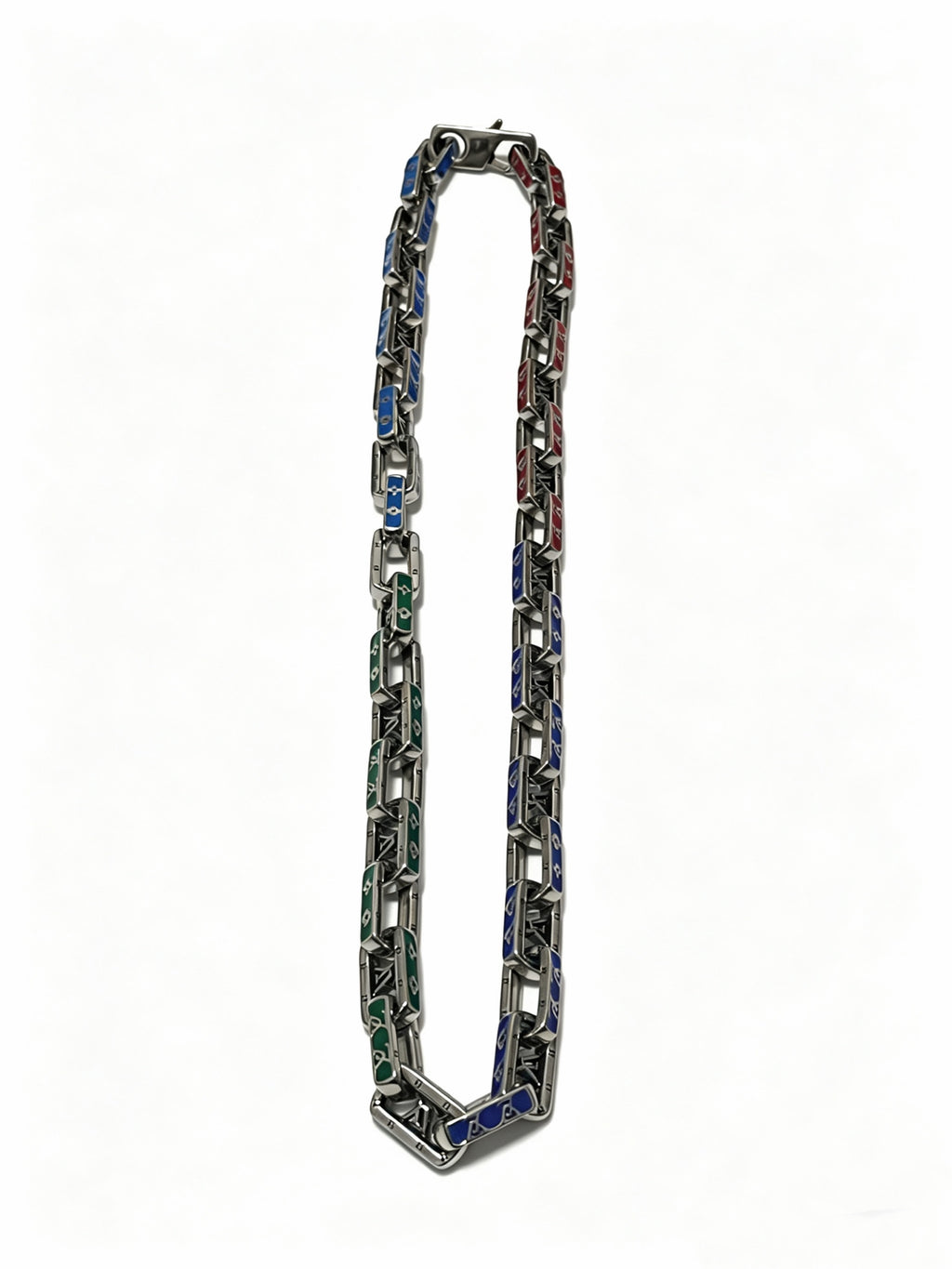 Louis Vuitton Silver-Tone Antiqued Chain Necklace - album image 3