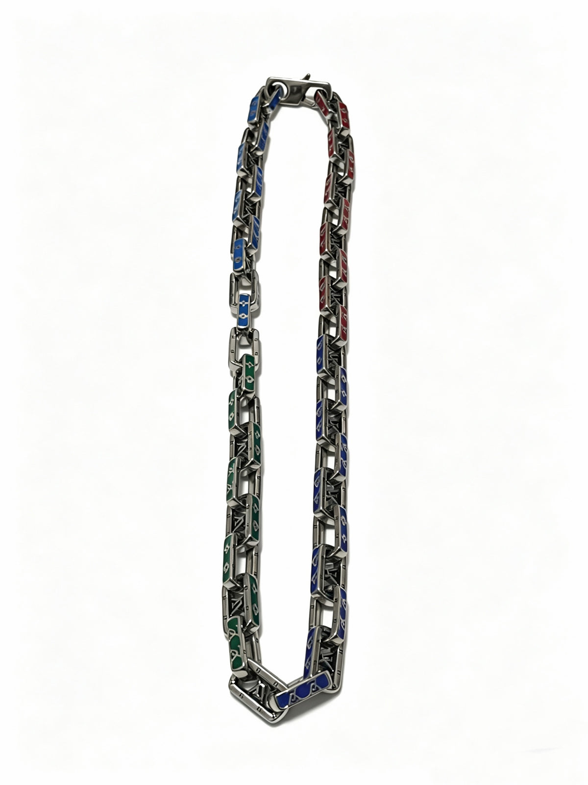 Louis Vuitton Silver-Tone Antiqued Chain Necklace - album image 3