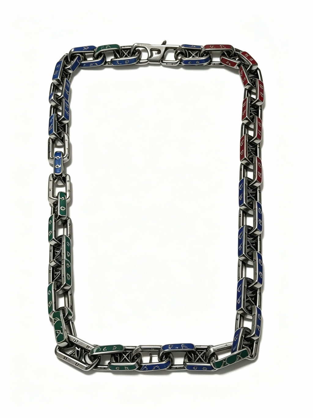 Louis Vuitton Silver-Tone Antiqued Chain Necklace - album image 2