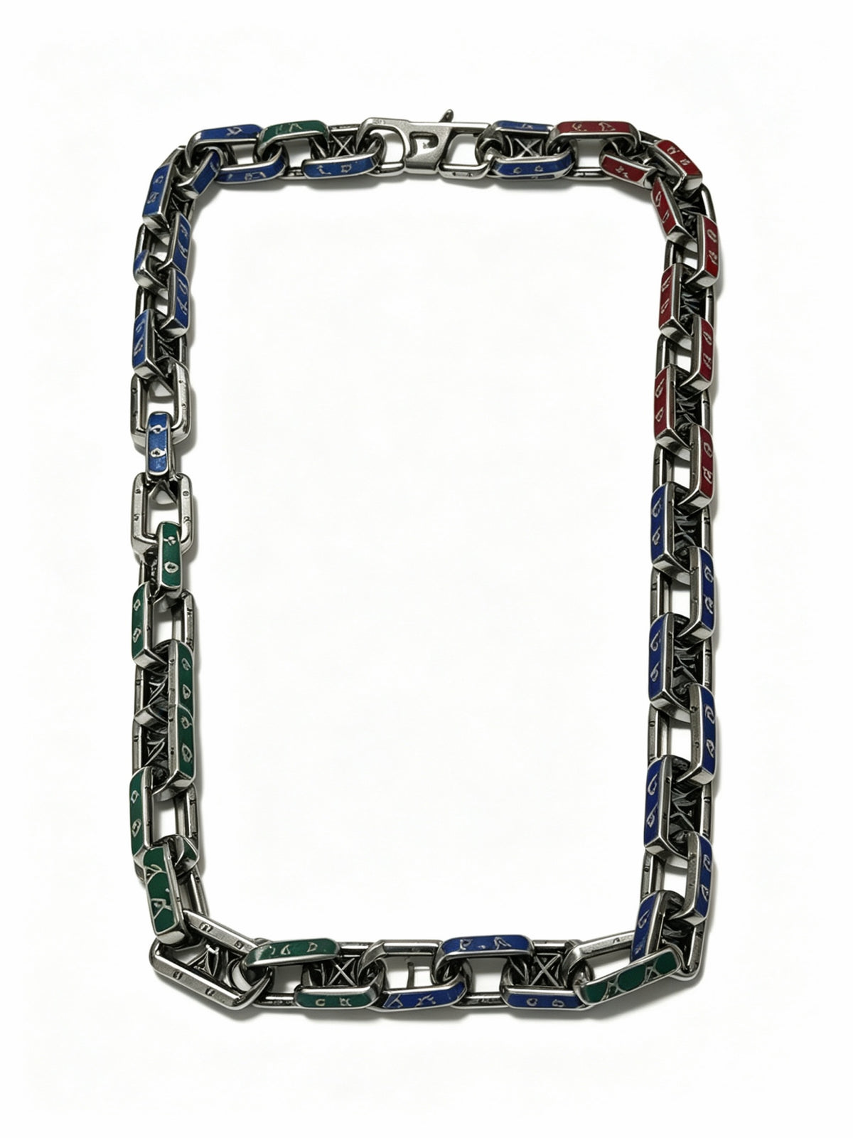 Louis Vuitton Silver-Tone Antiqued Chain Necklace - album image 2