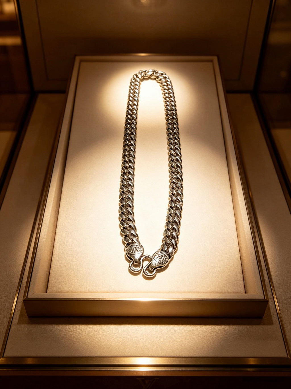 Louis Vuitton Silver-Tone Antiqued Chain Necklace - album image 7