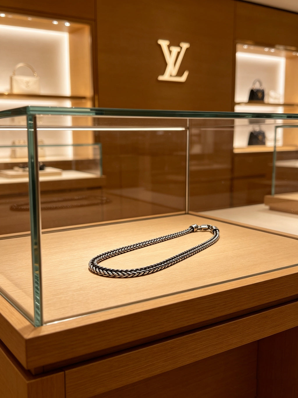 Louis Vuitton Silver-Tone Antiqued Chain Necklace - album image 6