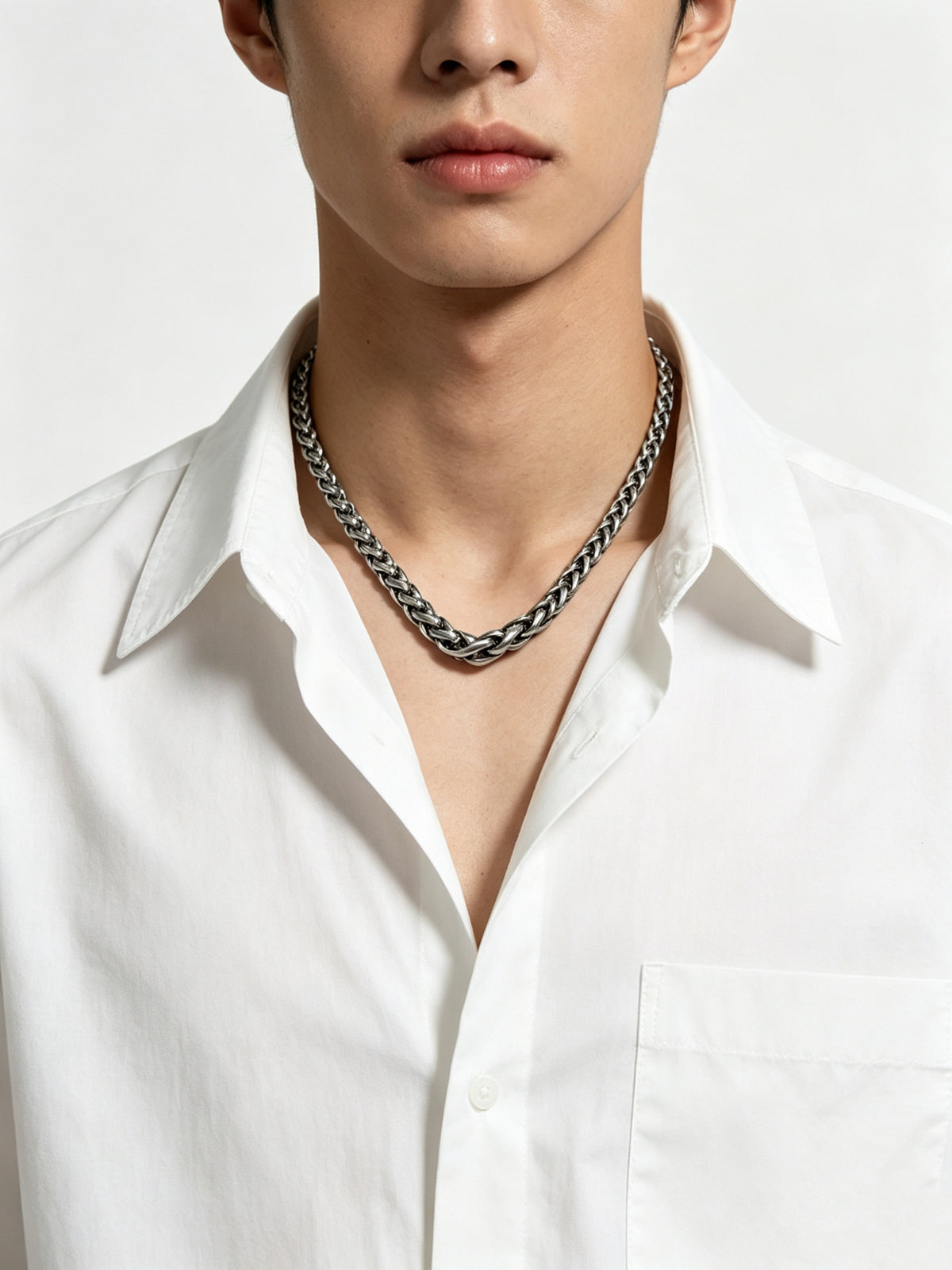 Louis Vuitton Silver-Tone Antiqued Chain Necklace - album image 9
