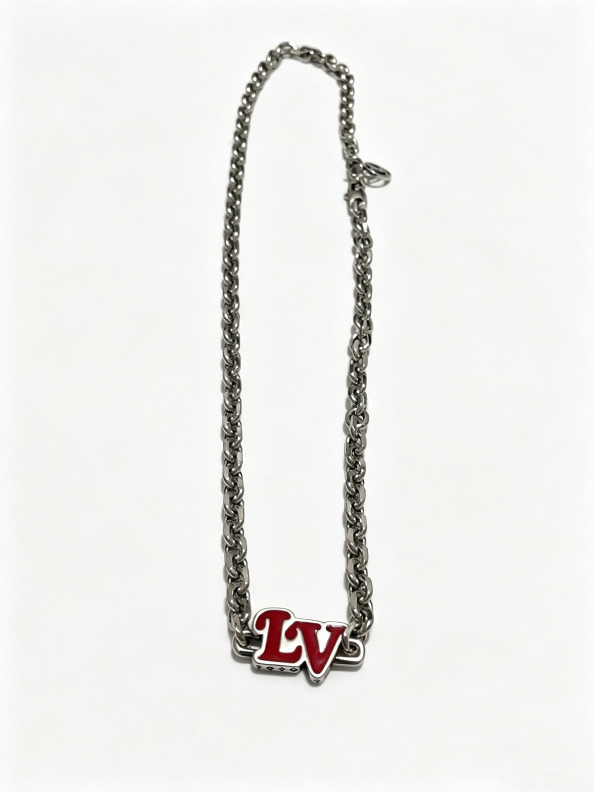 Louis Vuitton Silver-Tone Antiqued Chain Necklace - album image 4