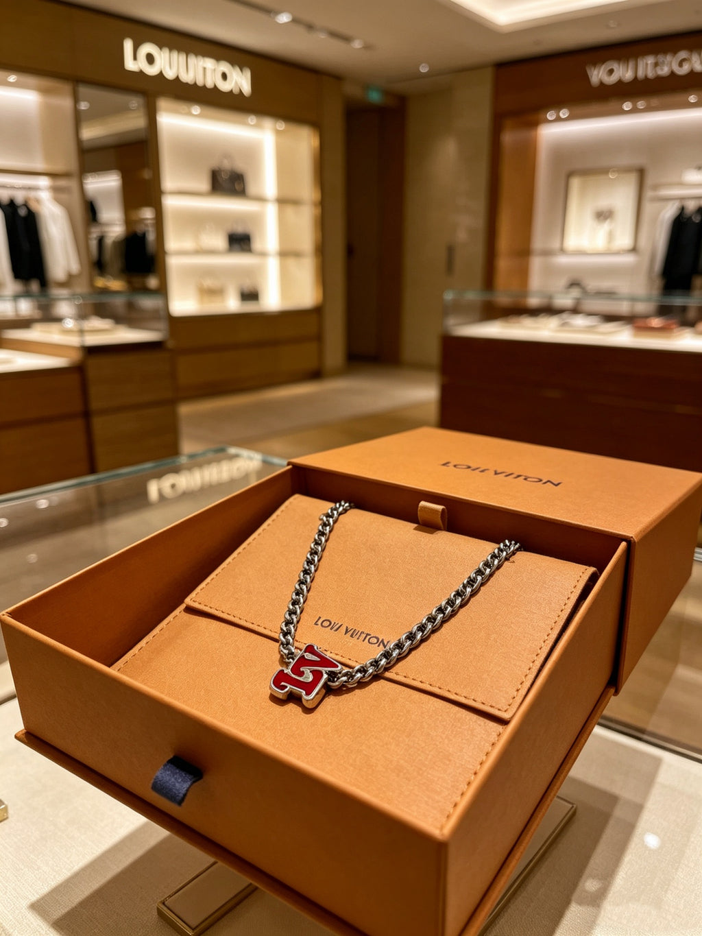 Louis Vuitton Silver-Tone Antiqued Chain Necklace - album image 6