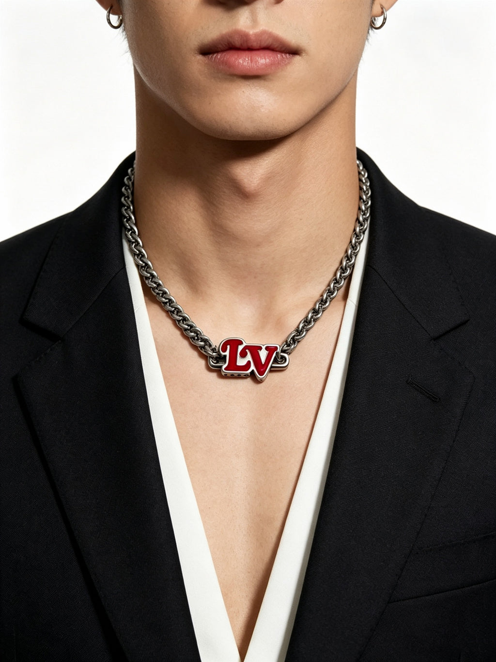 Louis Vuitton Silver-Tone Antiqued Chain Necklace - album image 10