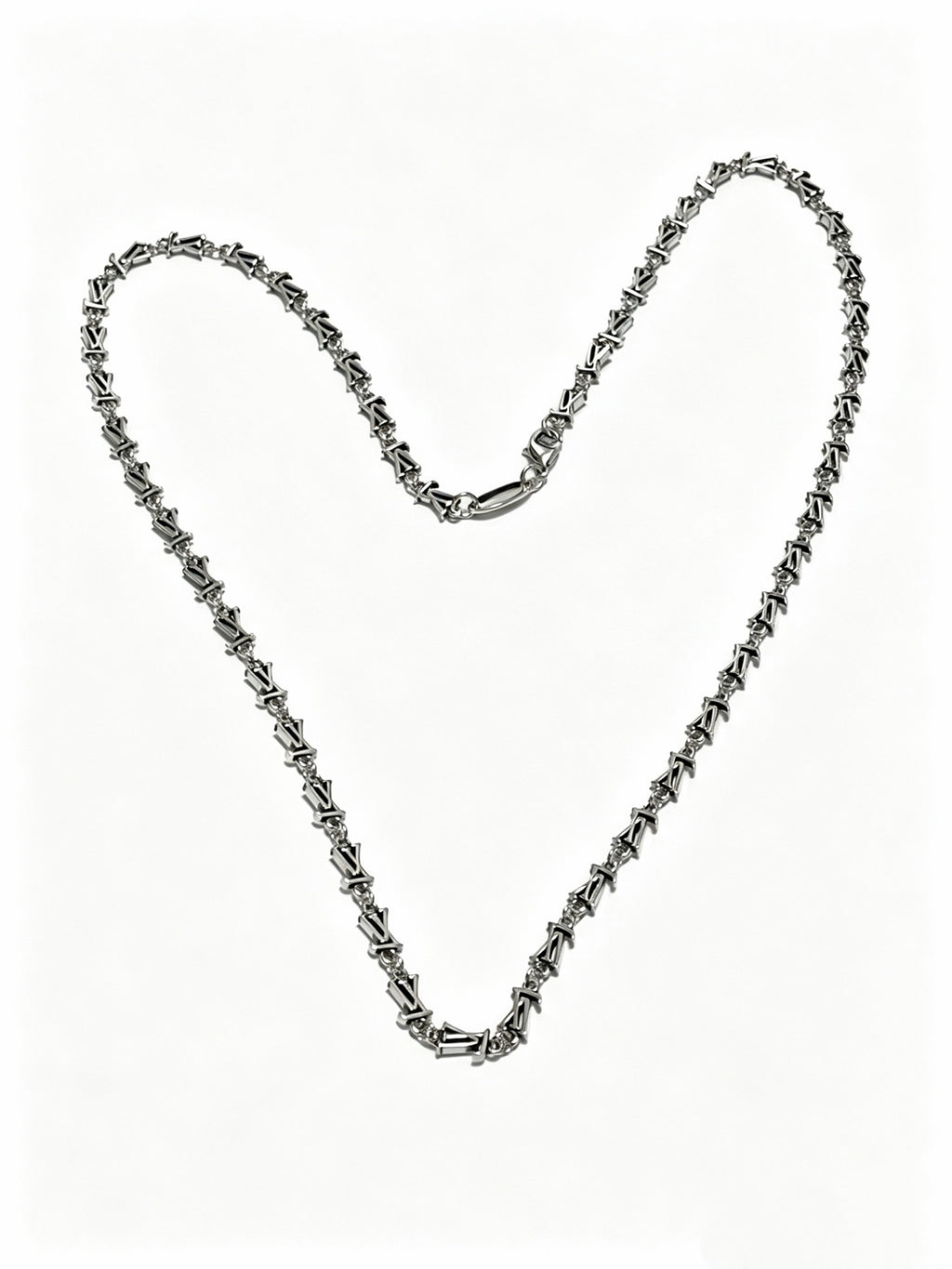 Louis Vuitton Silver-Tone Antiqued Chain Necklace - album image 2