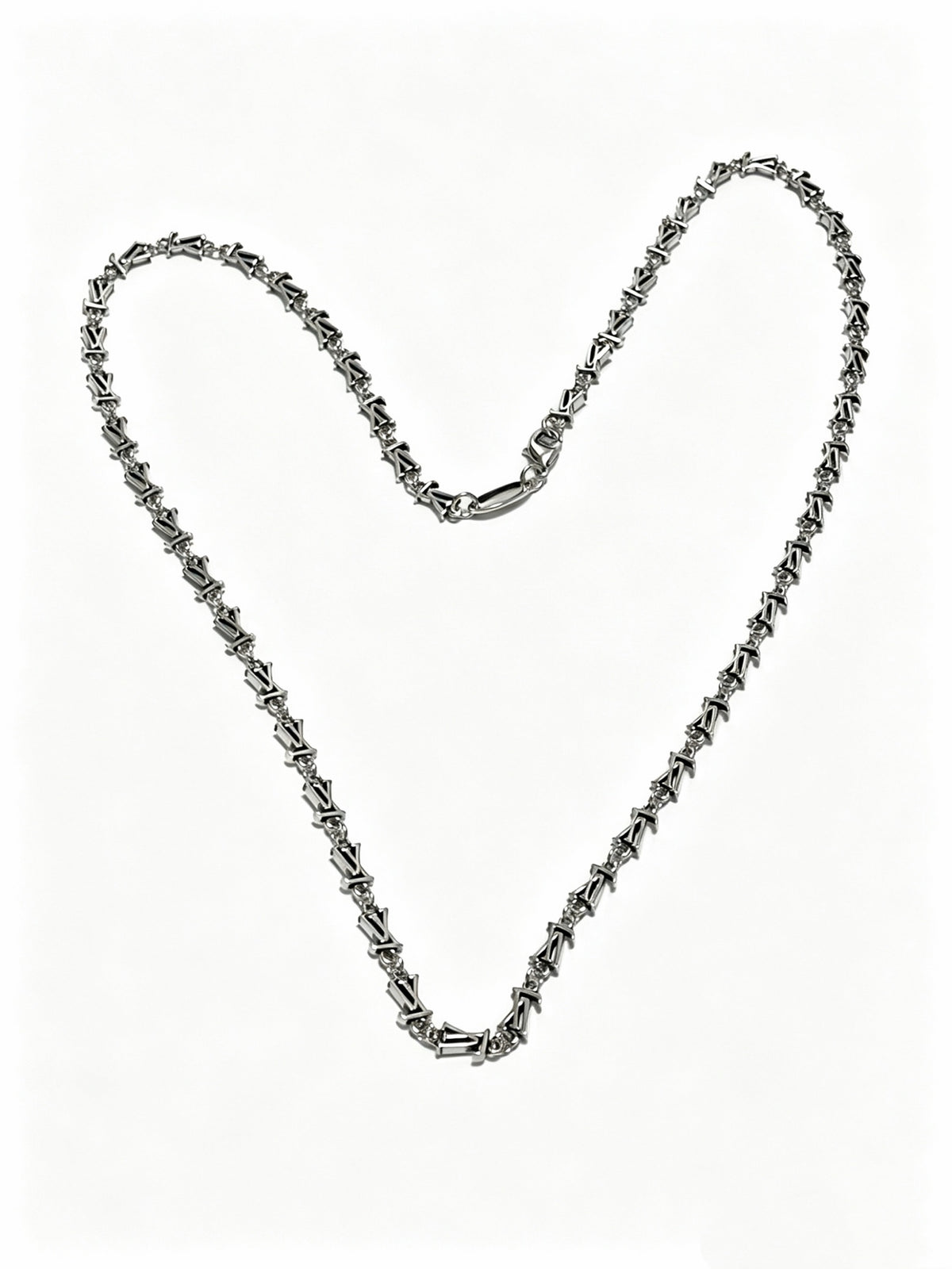 Louis Vuitton Silver-Tone Antiqued Chain Necklace - album image 2