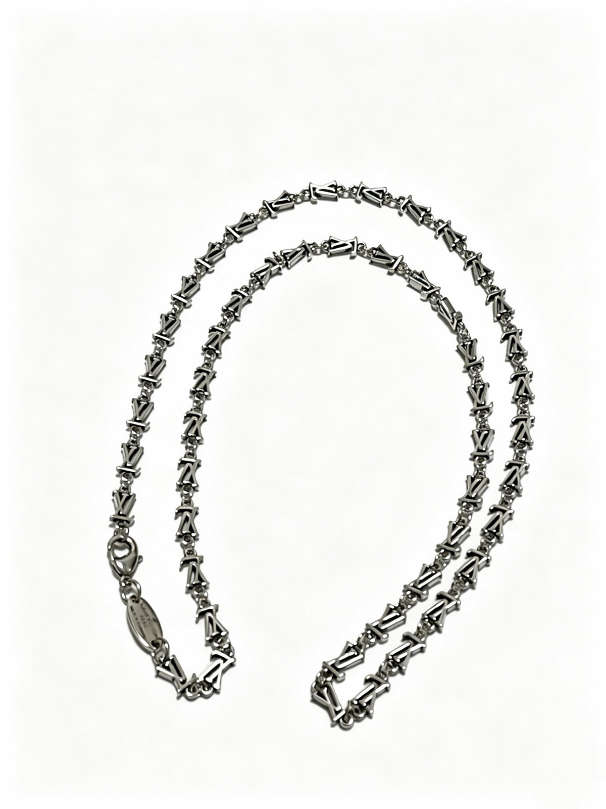 Louis Vuitton Silver-Tone Antiqued Chain Necklace - album image 1