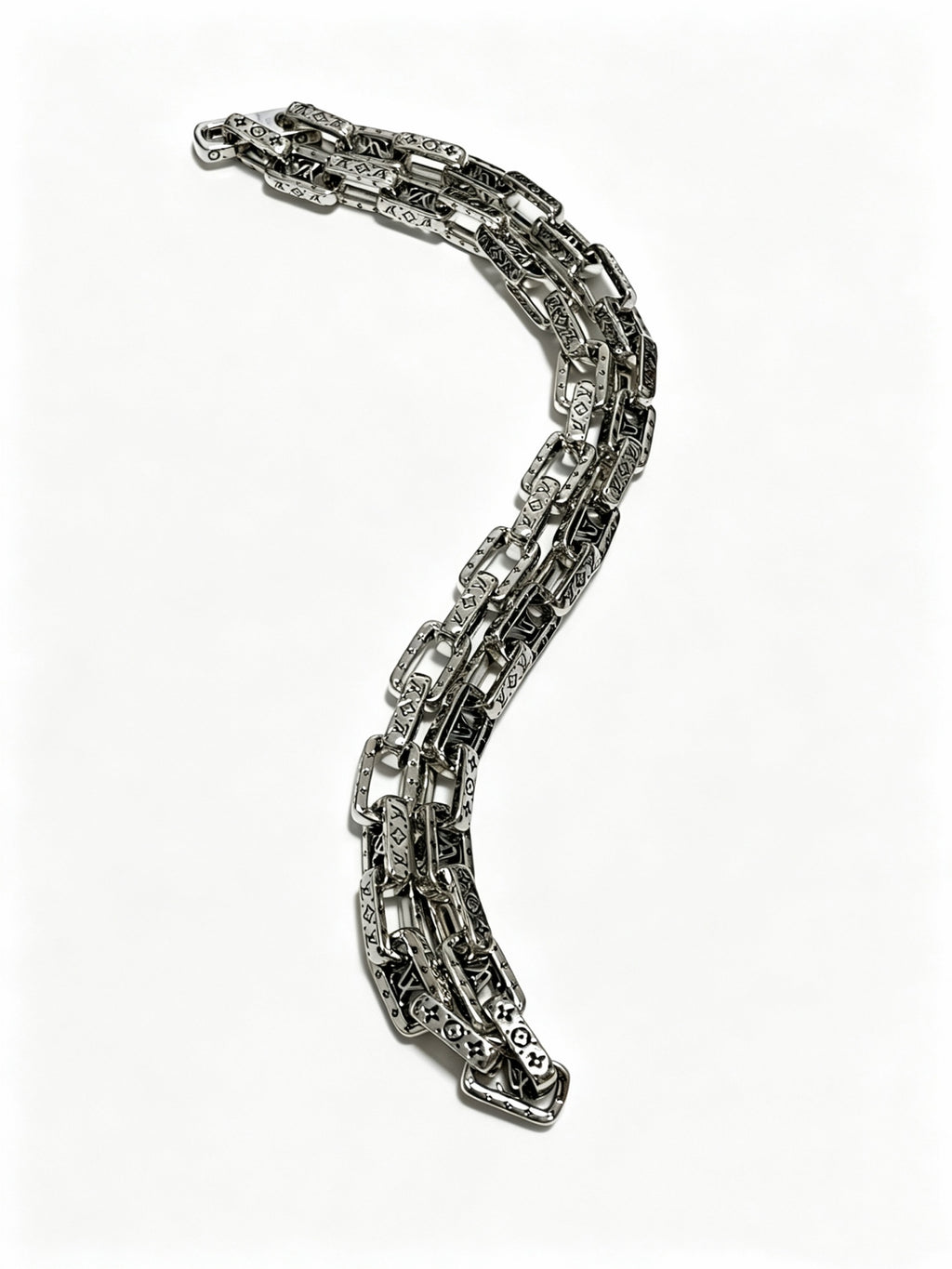 Louis Vuitton Silver-Tone Antiqued Chain Necklace - album image 2