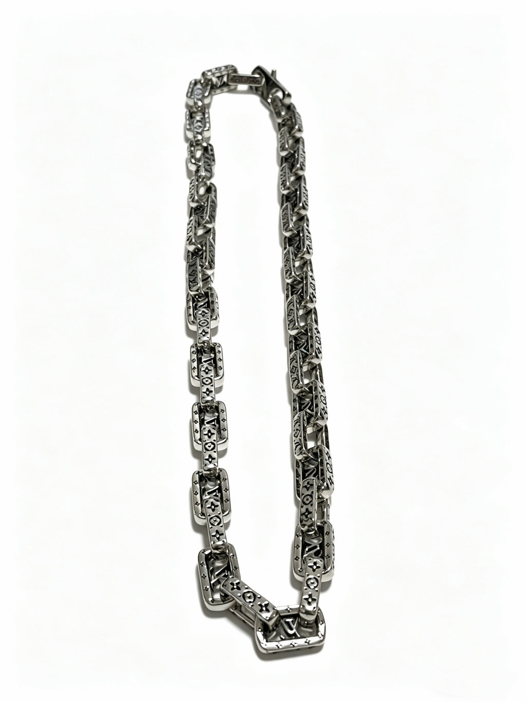 Louis Vuitton Silver-Tone Antiqued Chain Necklace - album image 1