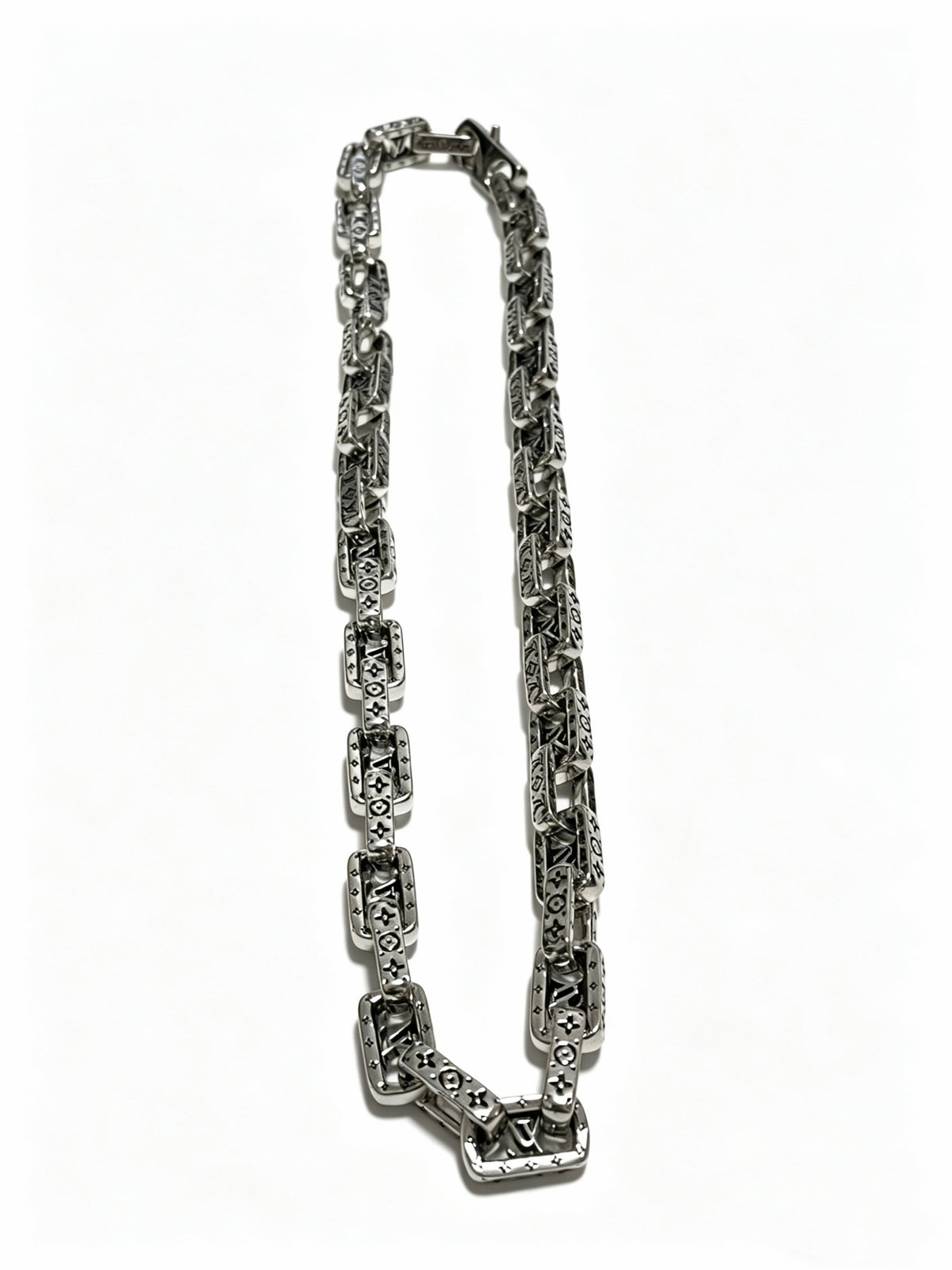 Louis Vuitton Silver-Tone Antiqued Chain Necklace - album image 1