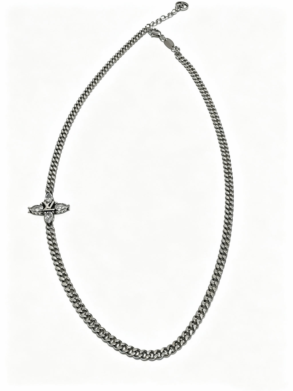 Louis Vuitton Silver-Tone Antiqued Chain Necklace - album image 2