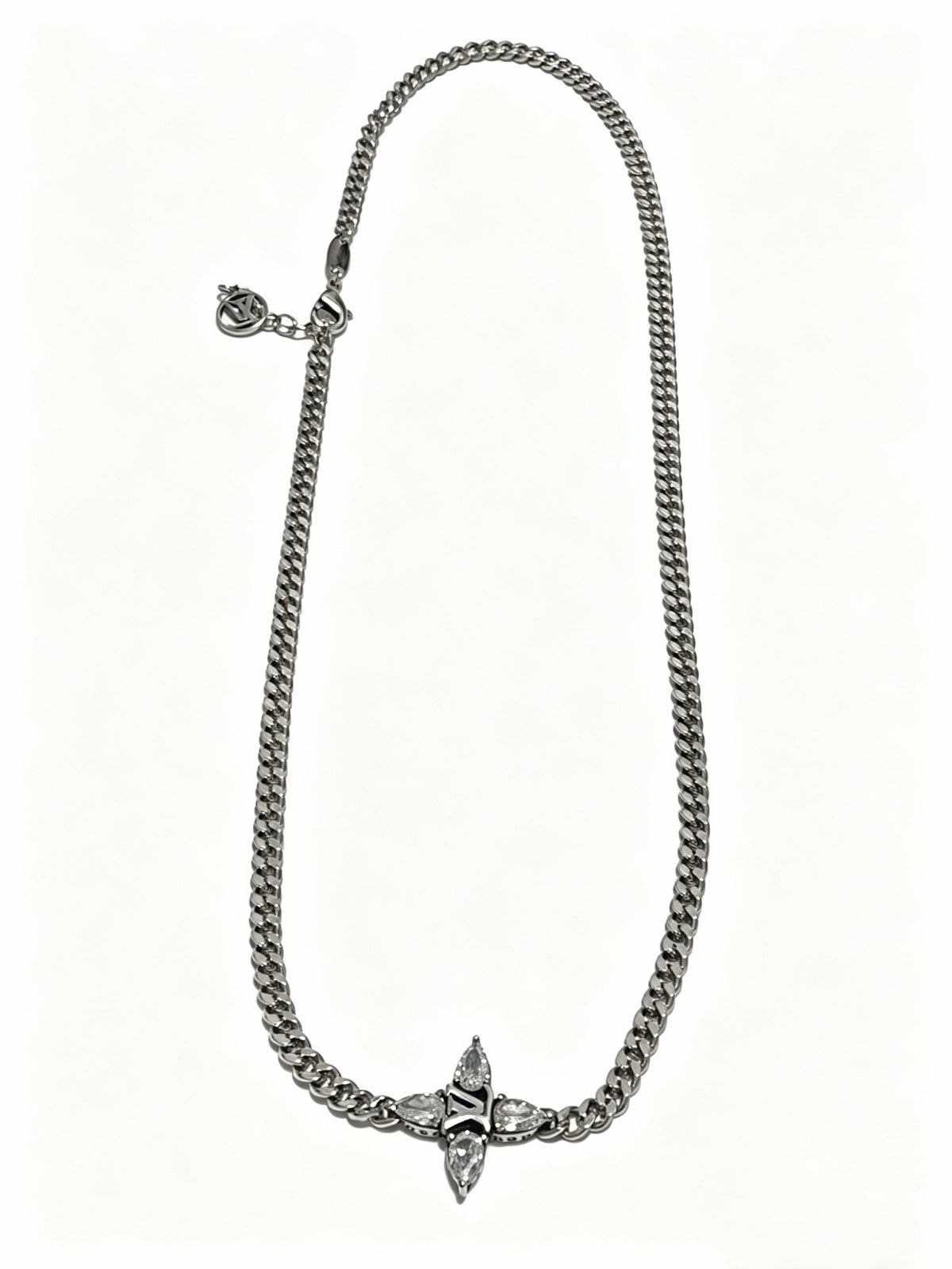 Louis Vuitton Silver-Tone Antiqued Chain Necklace - album image 1