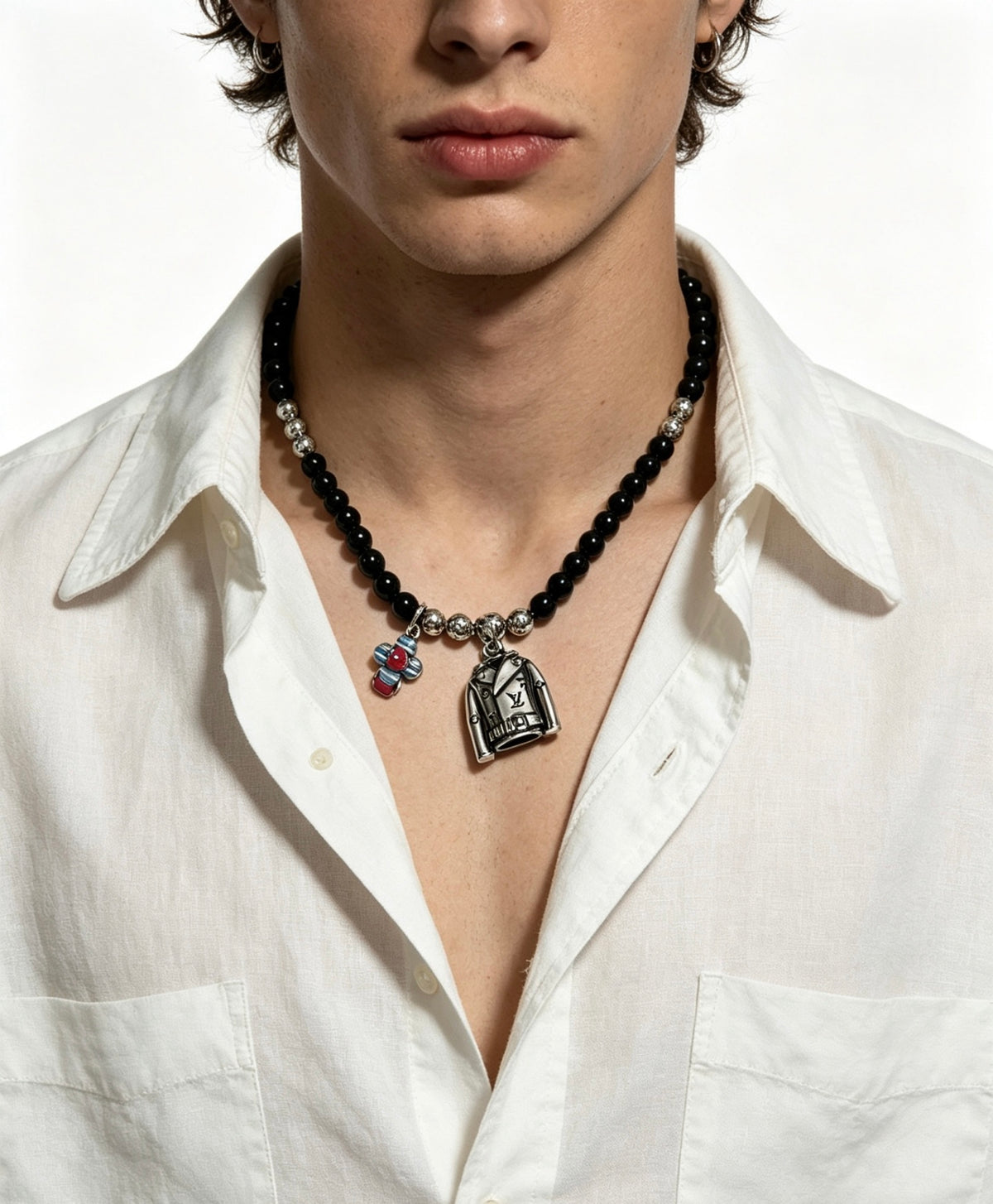 Louis Vuitton Silver-Tone Antiqued Chain Necklace - album image 6
