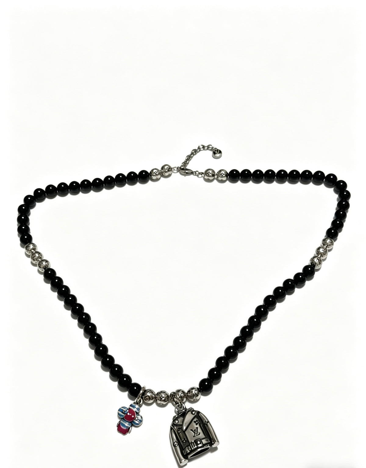Louis Vuitton Silver-Tone Antiqued Chain Necklace - album image 1
