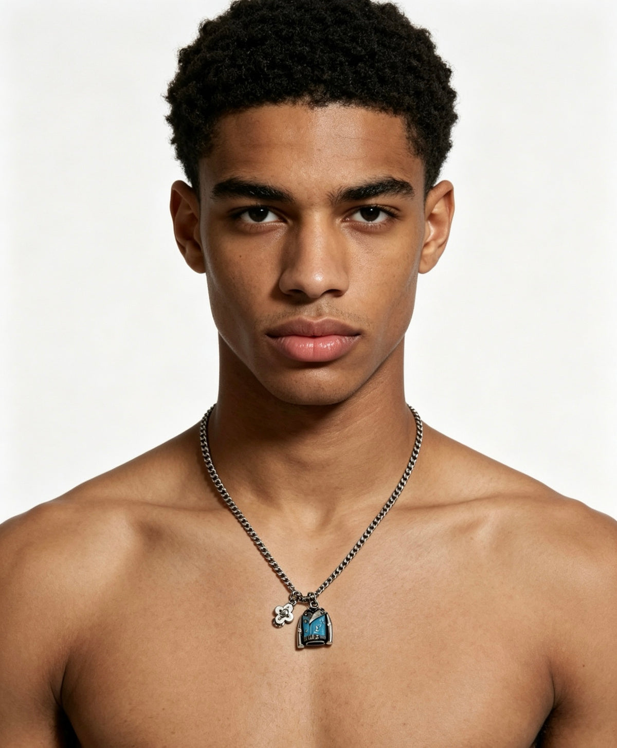 Louis Vuitton Silver-Tone Antiqued Chain Necklace - album image 1