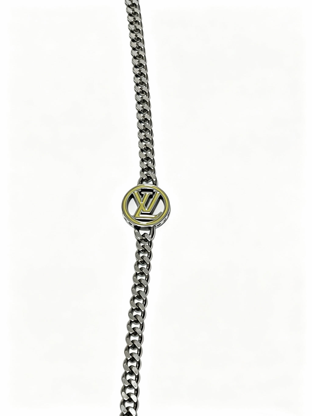 Louis Vuitton Silver-Tone Antiqued Chain Necklace - album image 3