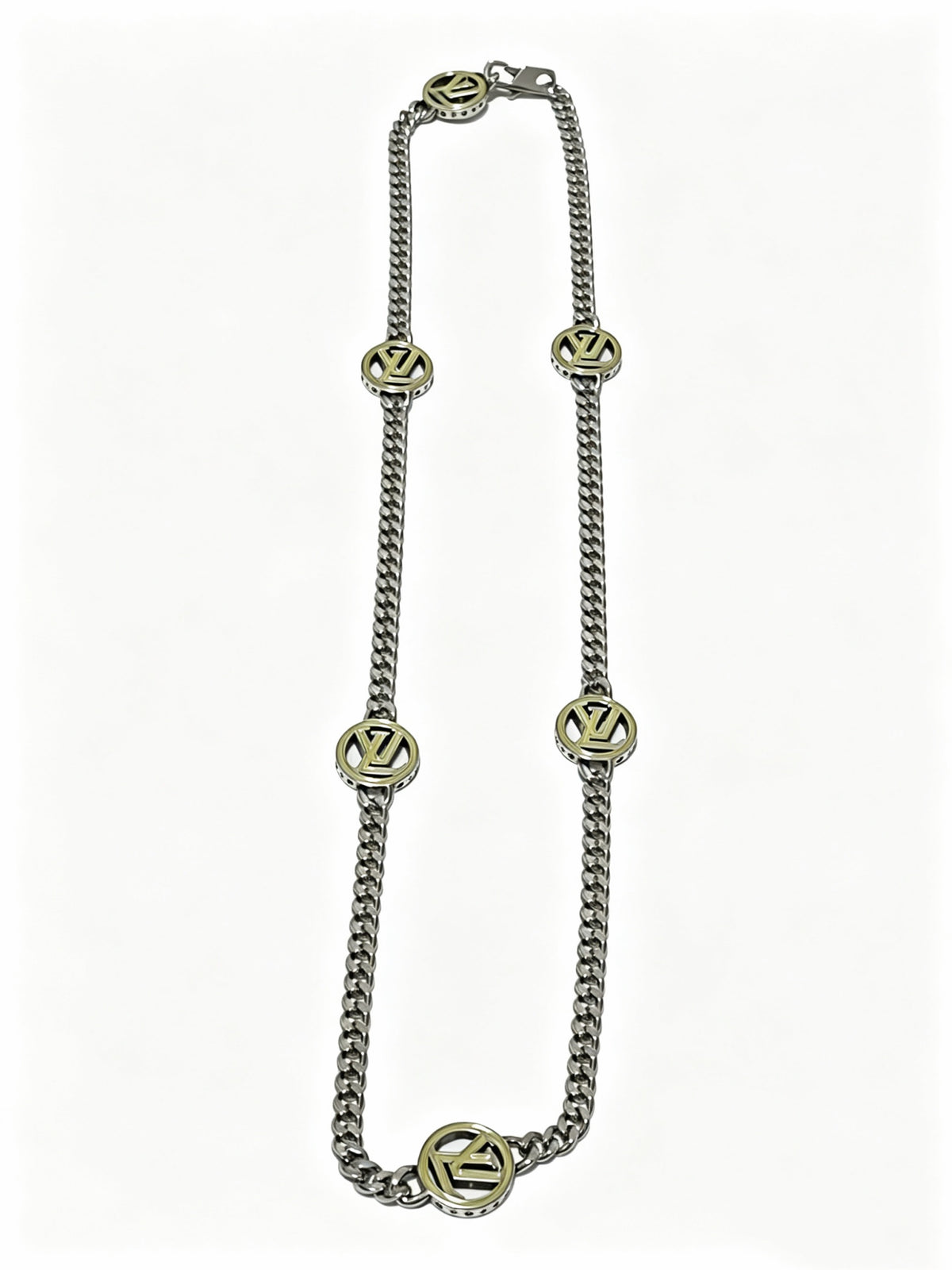 Louis Vuitton Silver-Tone Antiqued Chain Necklace - album image 2