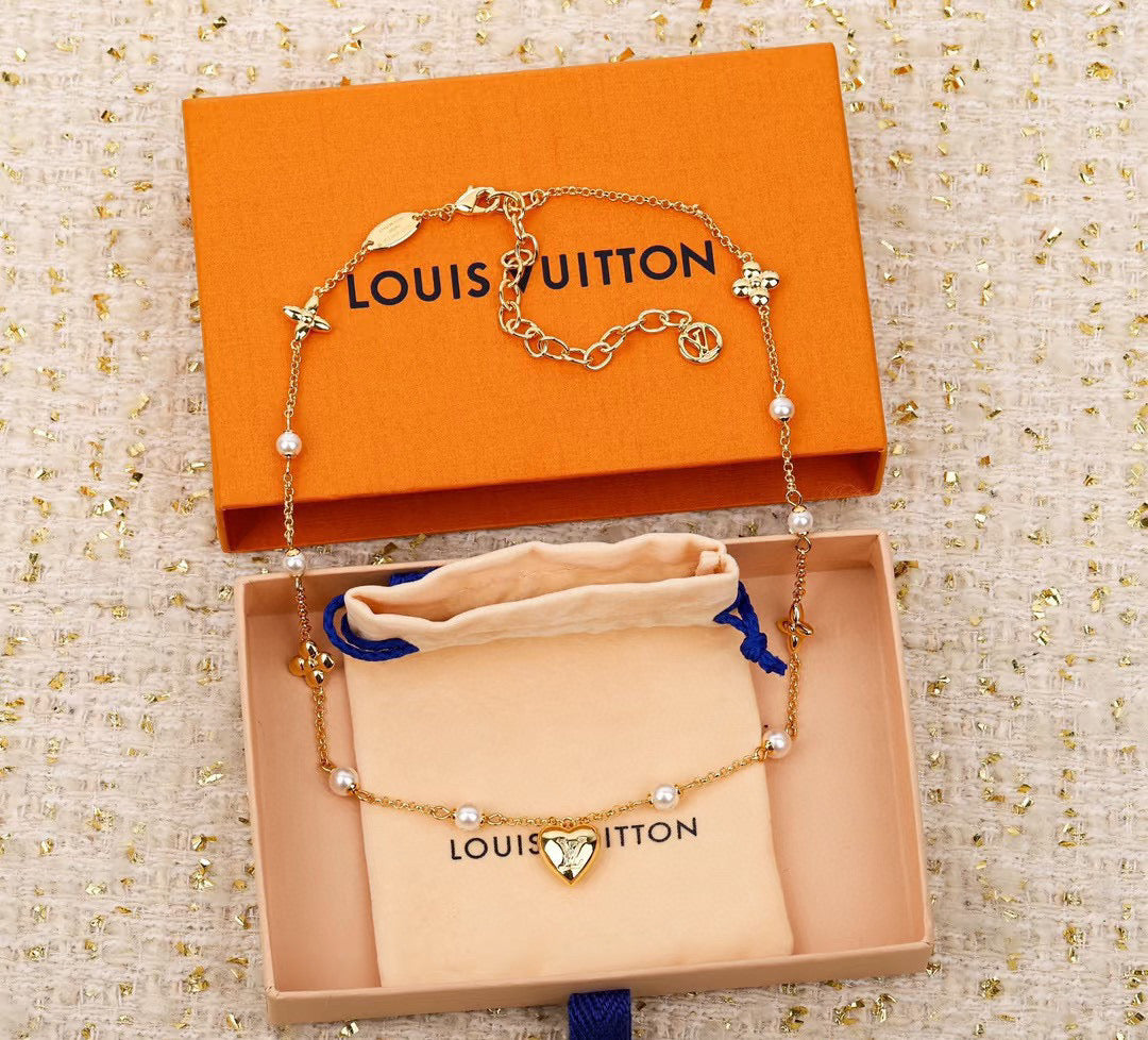 Louis Vuitton Heart LV Letter Necklace - album image 2