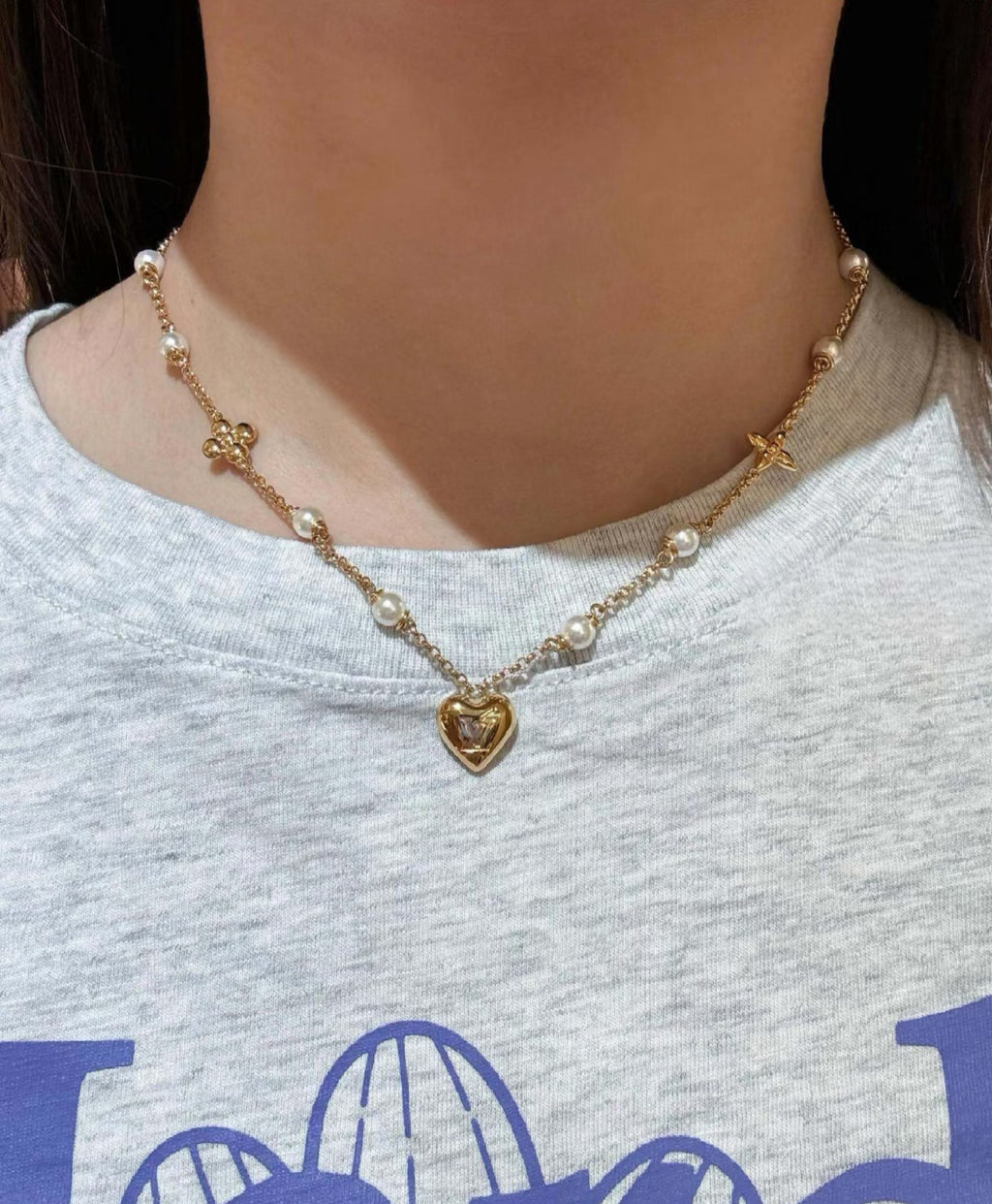 Louis Vuitton Heart LV Letter Necklace - album image 7